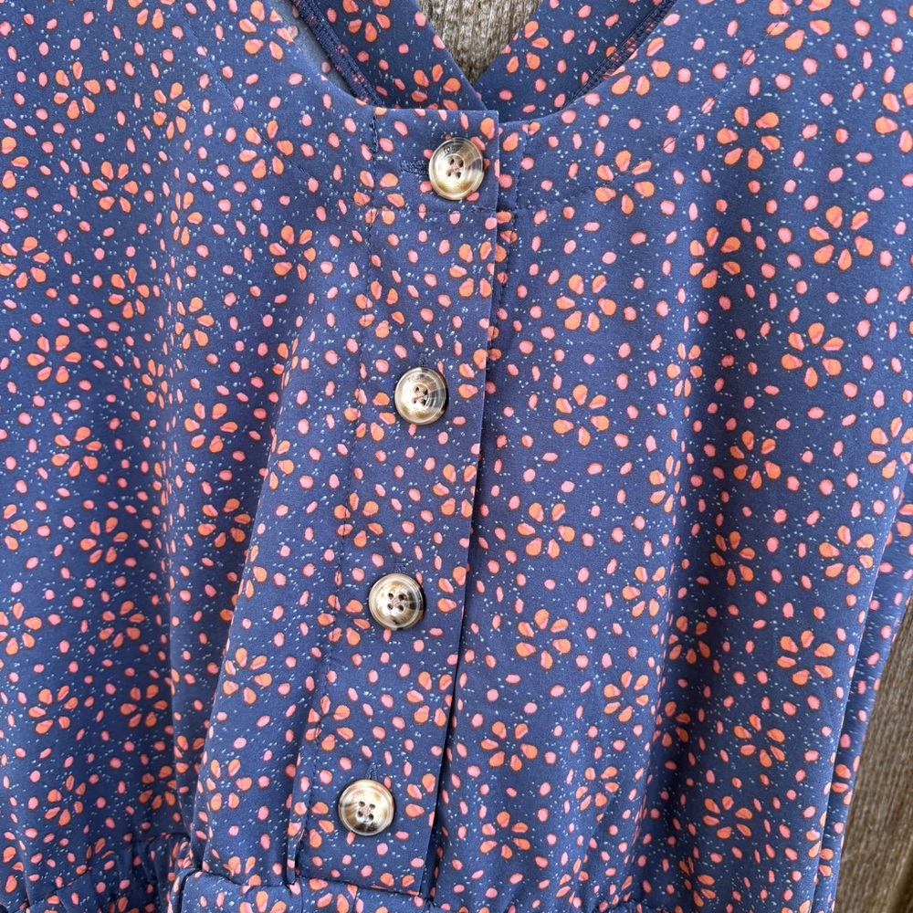 Toad&Co Sunkissed Liv SL Jumpsuit In Blue & Orange Sz M - Picture 6 of 15